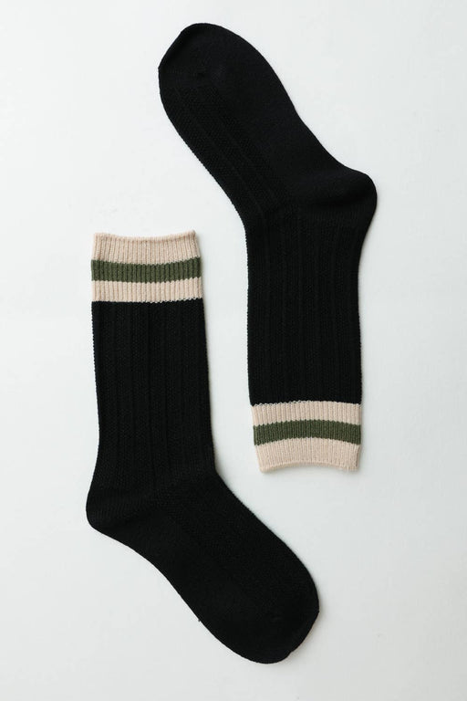 Black Color Block Socks