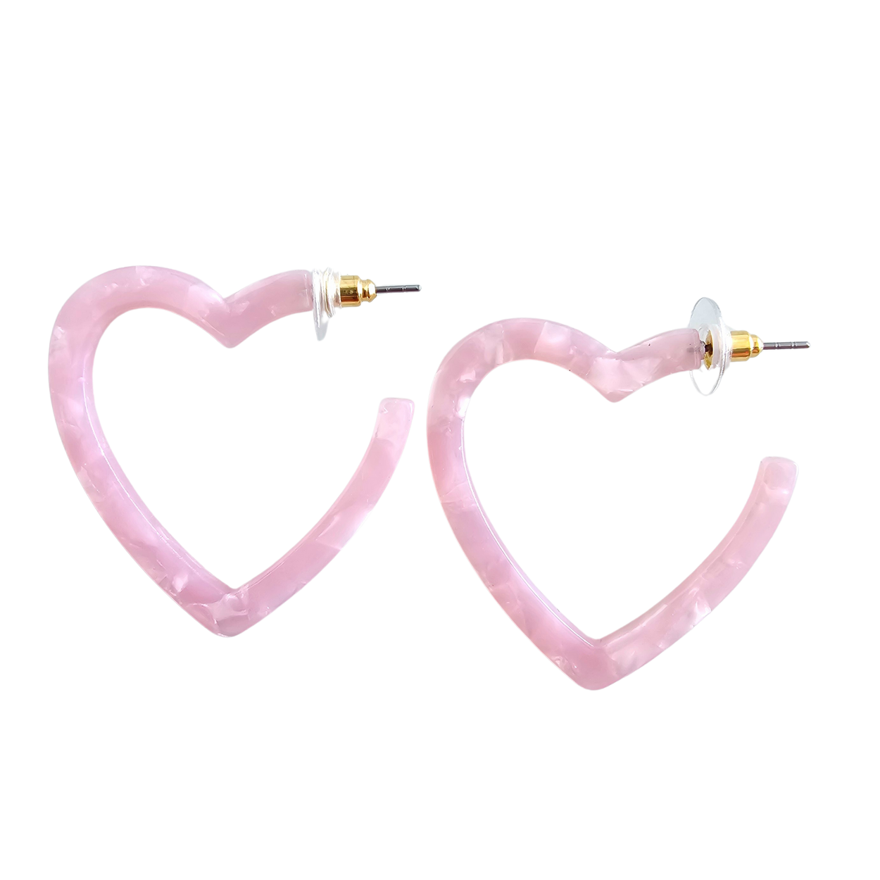 Pink Heart Hoops