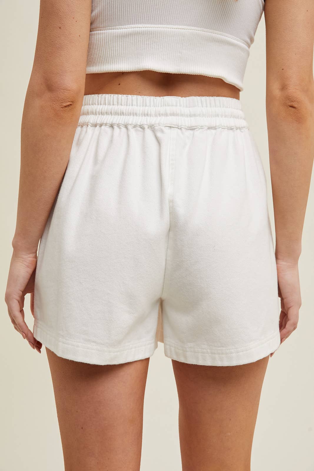 Off White Shorts With Drawstring