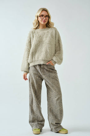 Ash Grey Cozy Fur Sweater