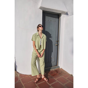 Sage Pleated Wide Leg Ankle Pants