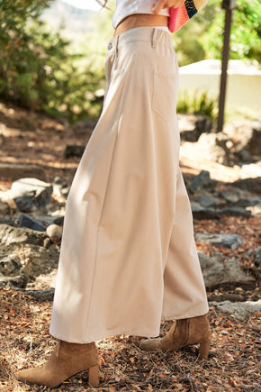 Plus Beige Wide Leg Pant