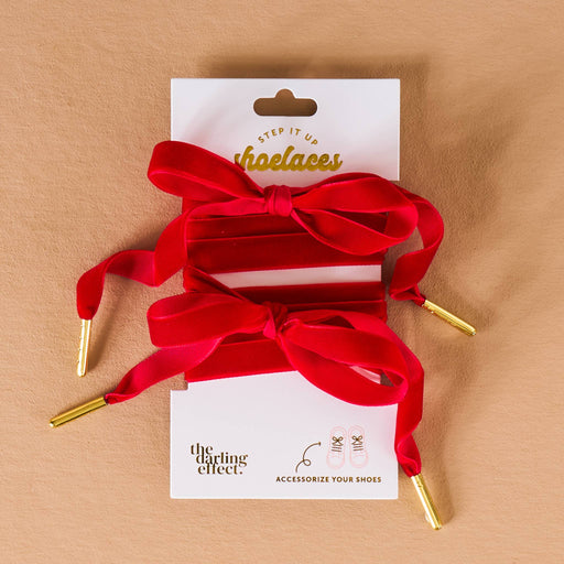 Velvet Red Step It Up Shoelaces