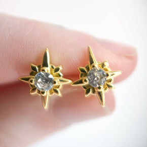 Compass Star Stud Earrings