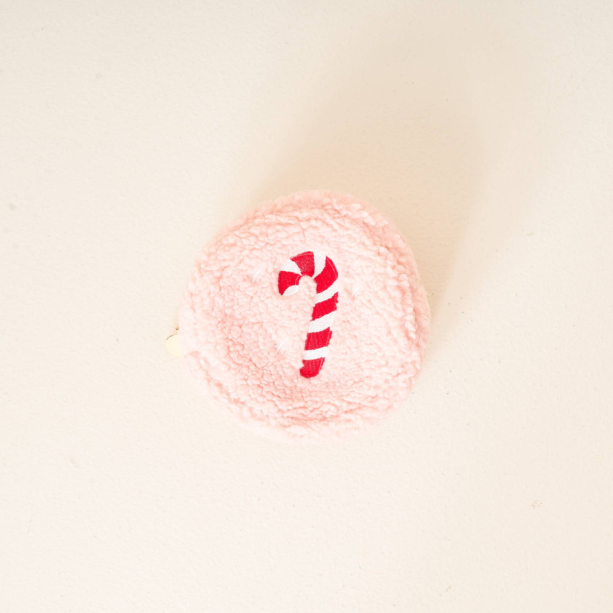 Candy Cane Circle Teddy Pouch
