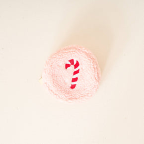Candy Cane Circle Teddy Pouch