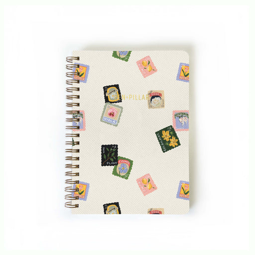 Floral Stamps Notebook Small Notebook With Lined Pages