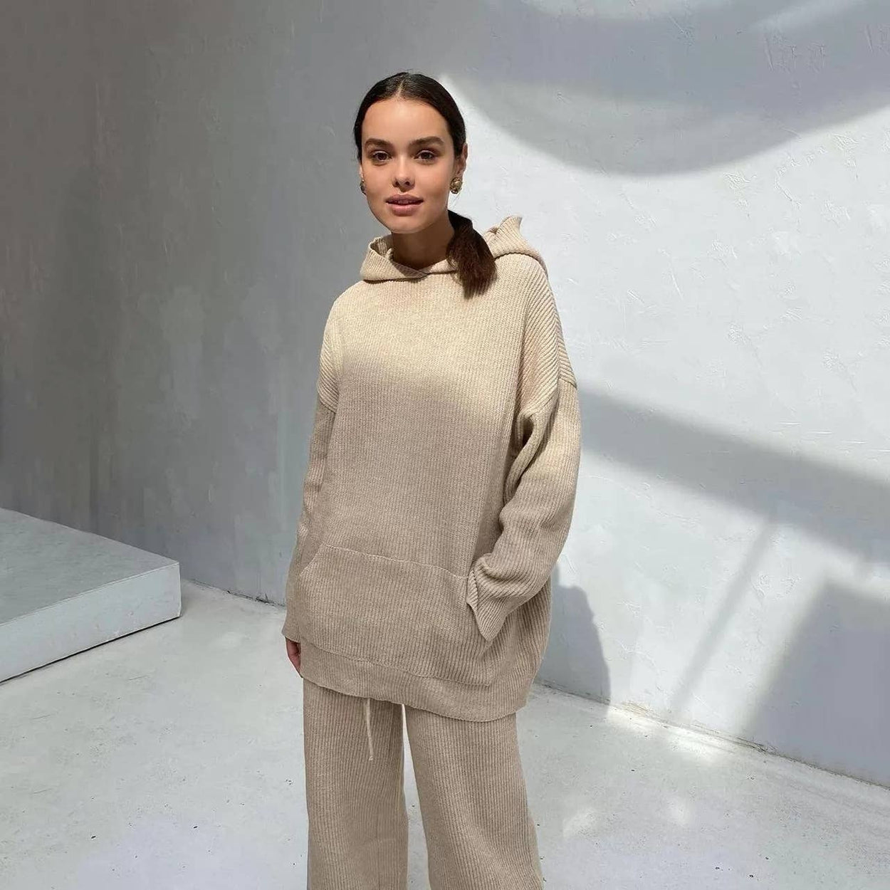 Tan Solid Color Sweater