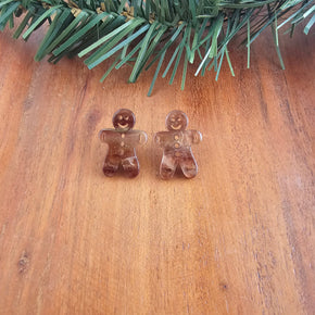 Brown Shimmer Gingerbread Studs