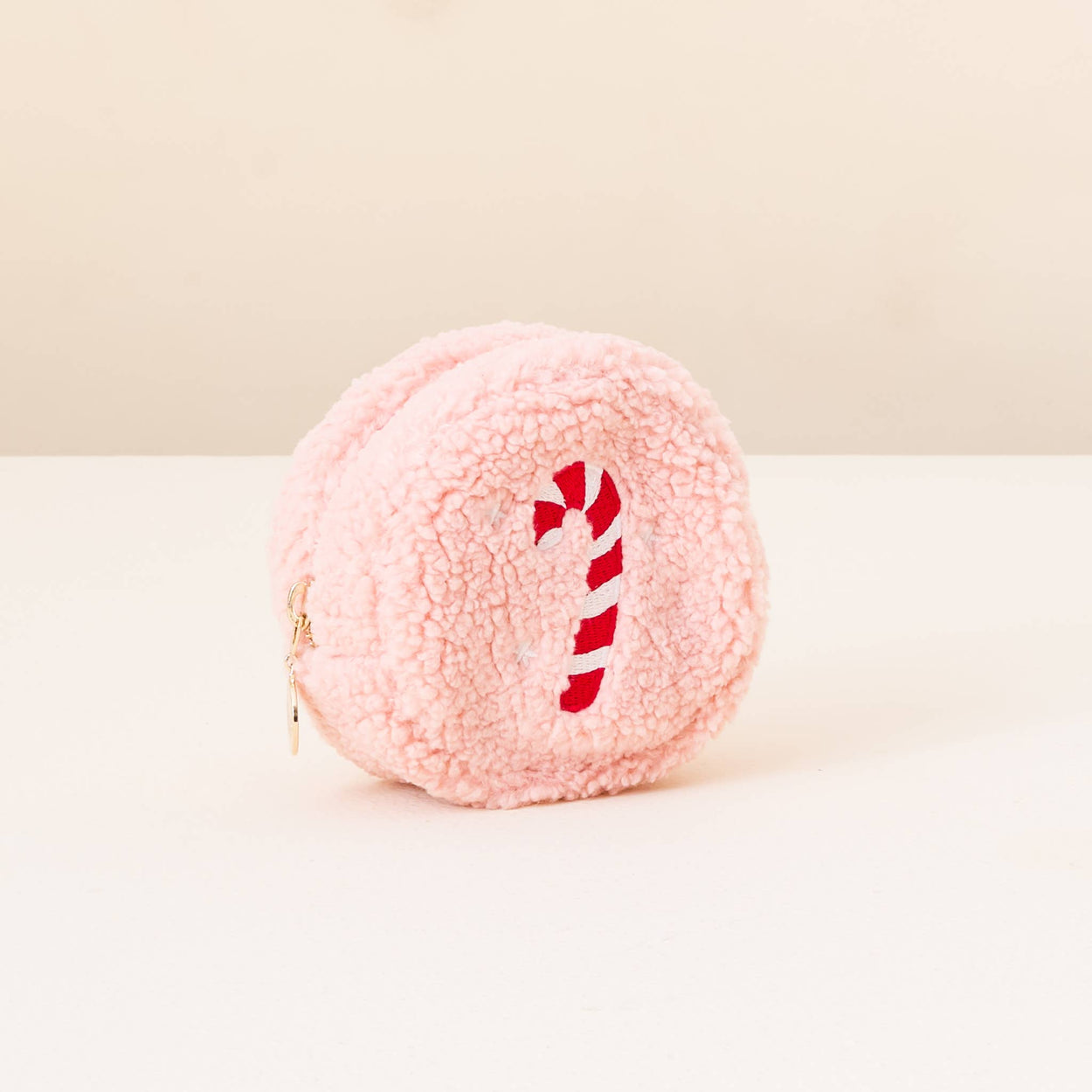 Candy Cane Circle Teddy Pouch