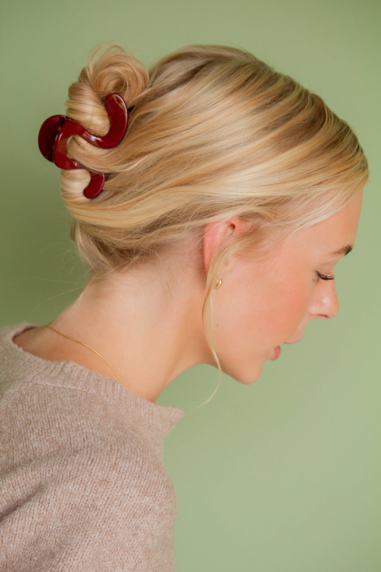 Magenta Swirl Claw Clip