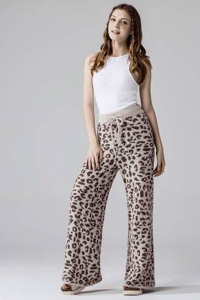 Cozy Warm Soft Leopard Fuzzy Lounge Pants