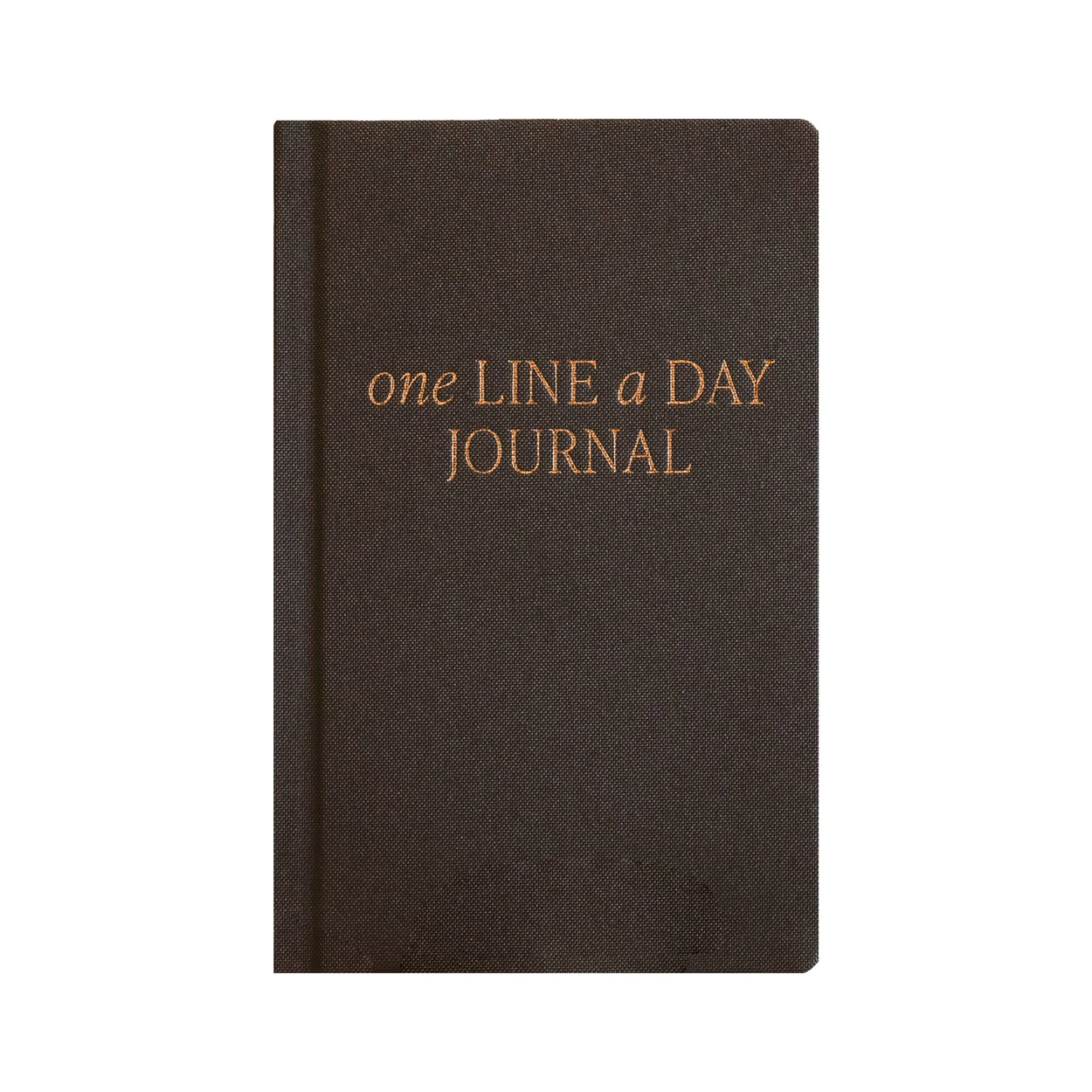 Black One Line A Day Fabric Journal