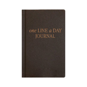 Black One Line A Day Fabric Journal