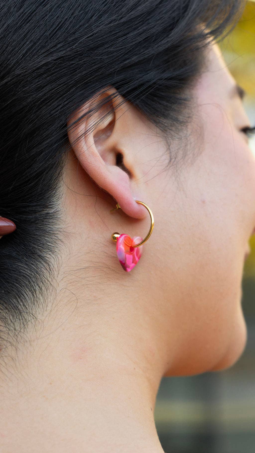 Tickled Pink Sweetheart Hoops