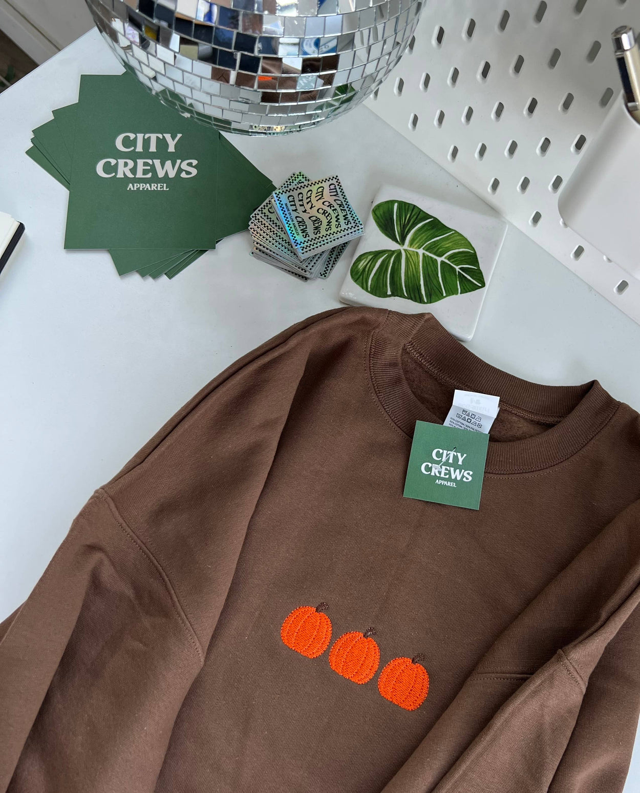 Pumpkin Embroidered Sweatshirt