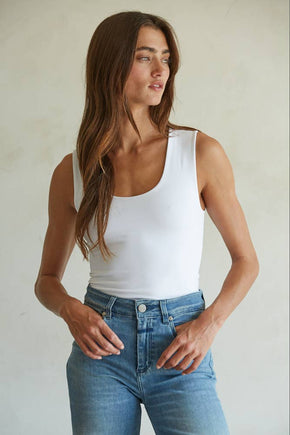 White Double Layered Seamless Top