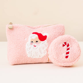 Candy Cane Circle Teddy Pouch