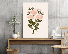Ranunculus Bouquet - Floral Illustration Print