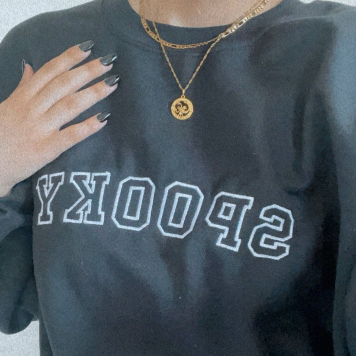 Embroidered Spooky Halloween Crewneck