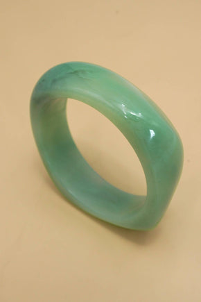 Jade Irregular Square Cuff Bangle