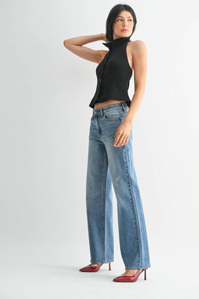 High Rise Medium Denim Jean