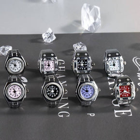 Silver Stainless Steel Ring-Shaped Watch Design