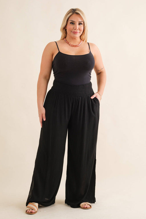Plus Gauze Palazzo Pants