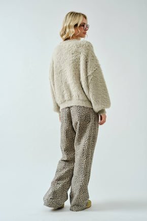 Ash Grey Cozy Fur Sweater