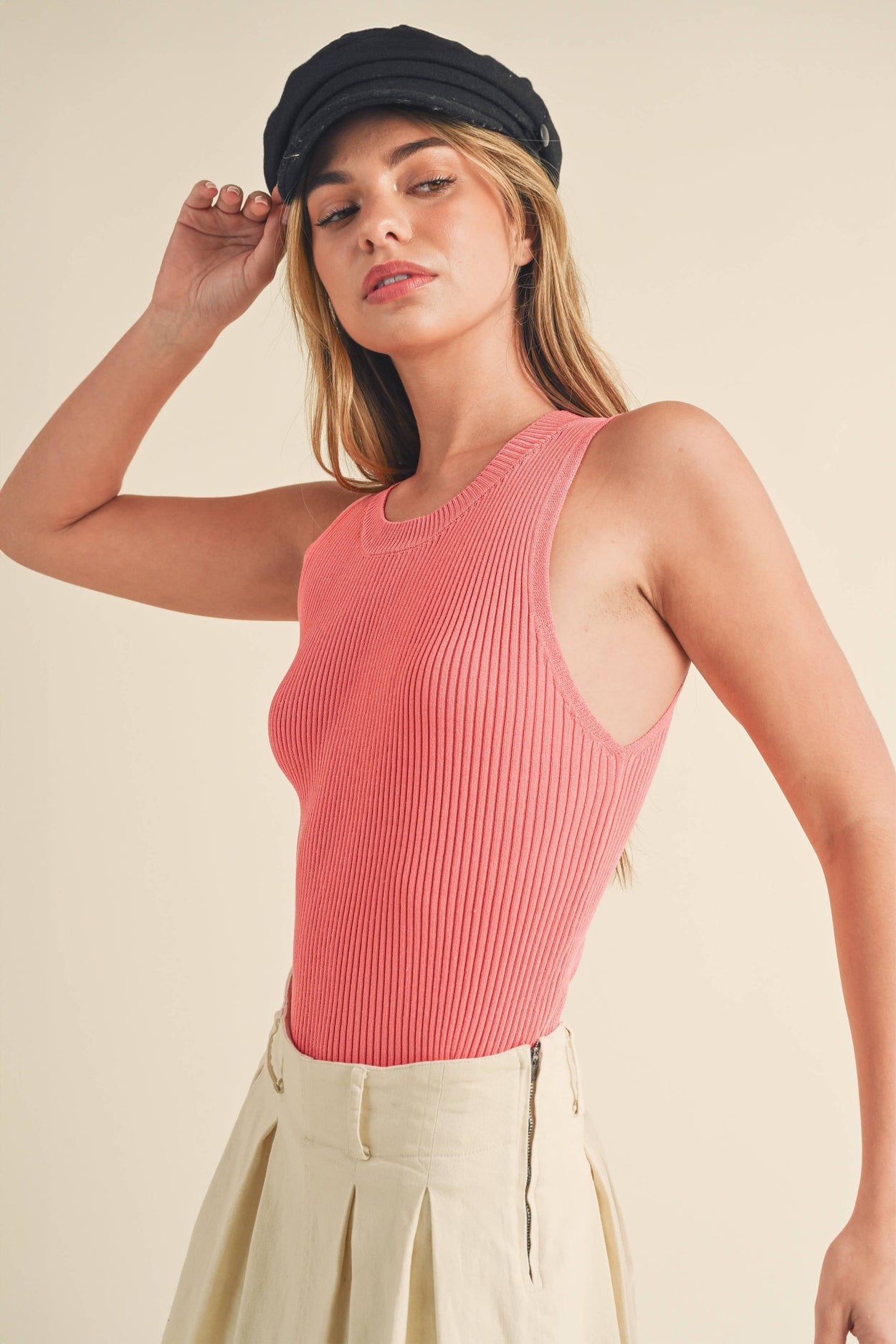 Coral Jadine Knit Tank