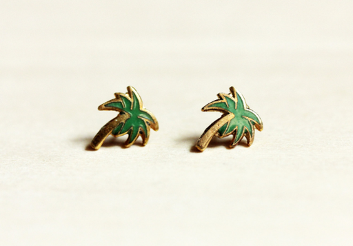 Vintage Palm Tree Studs