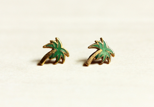 Vintage Palm Tree Studs