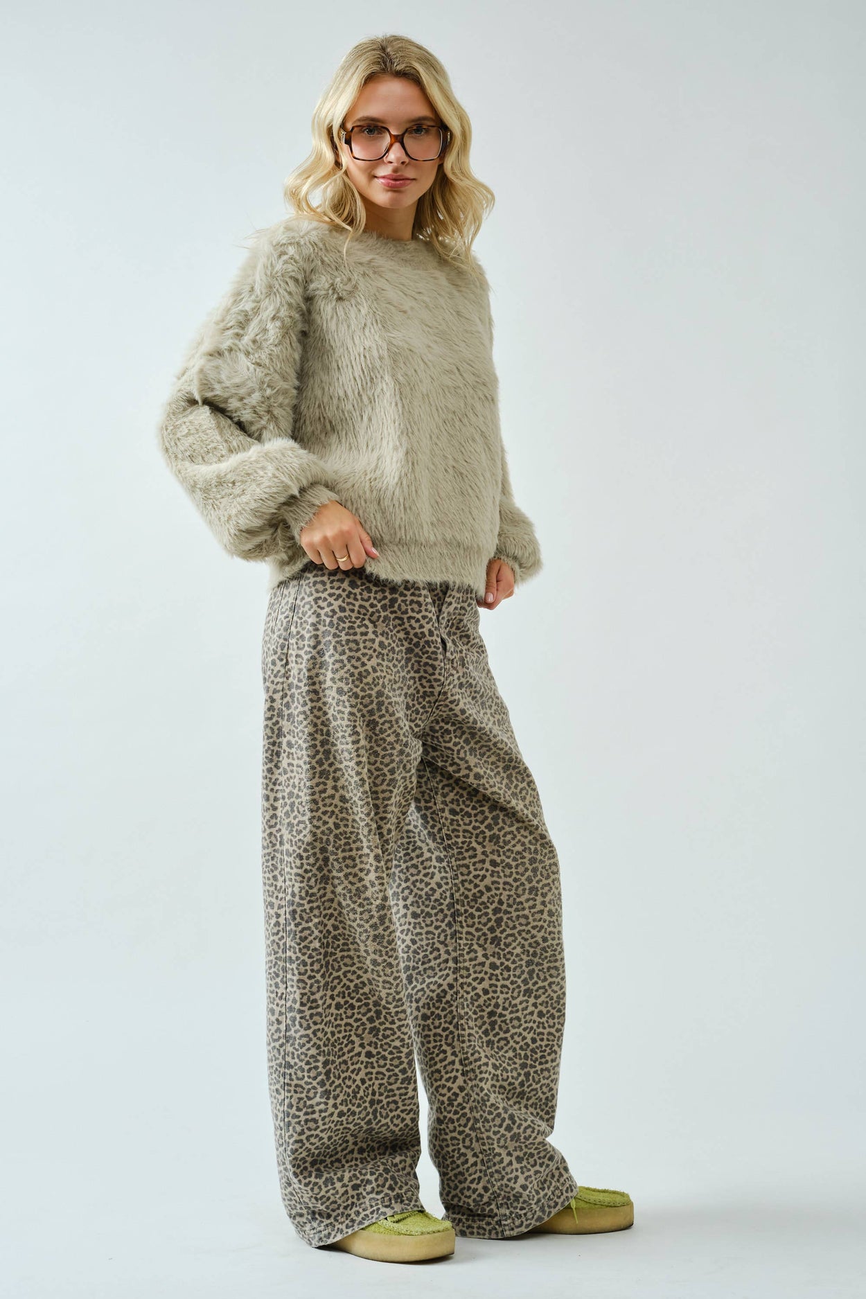 Ash Grey Cozy Fur Sweater