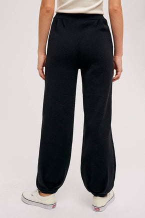 Black Baggy Sweater Pants