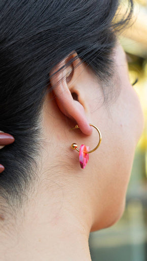 Tickled Pink Sweetheart Hoops