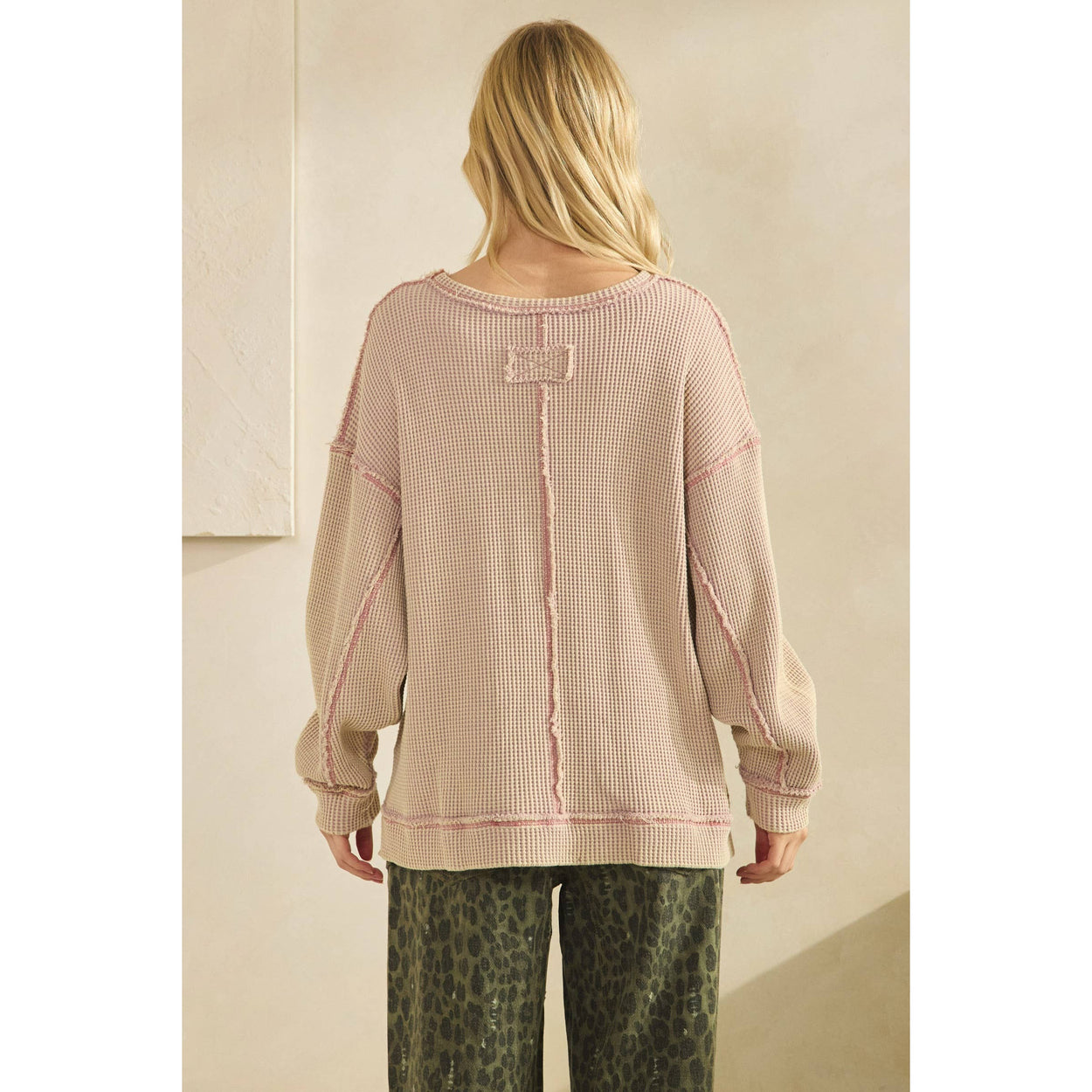 Mauve Thermal Texture Pullover