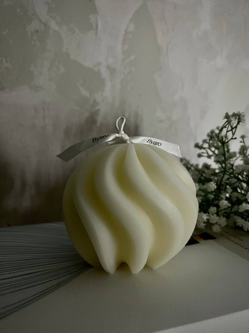 White Unscented Spiral Candle