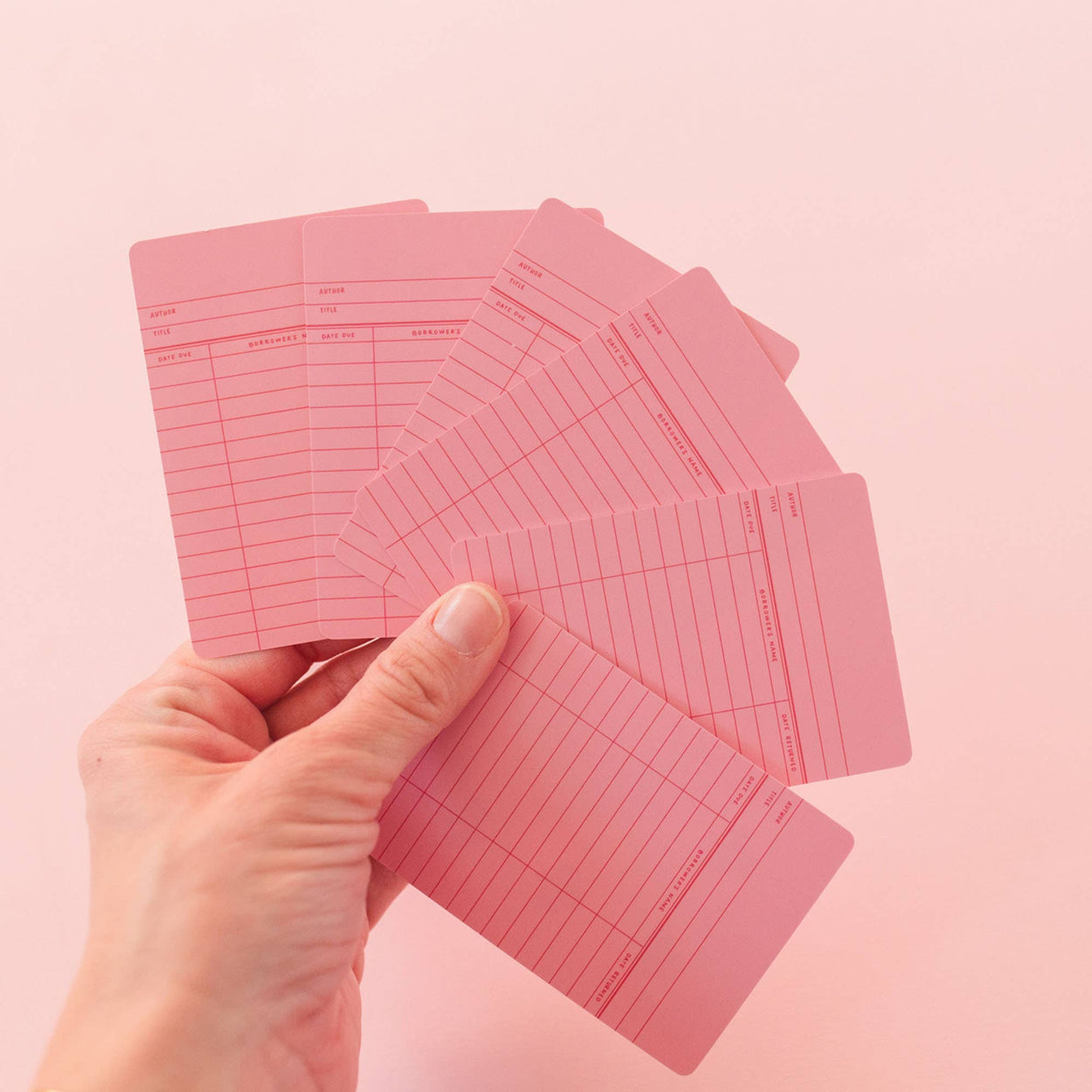 Pink Library Card Deck Of Playing Cards