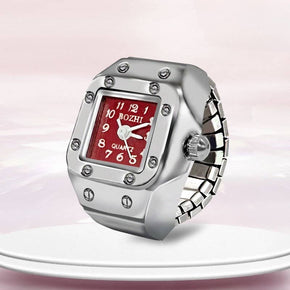 Silver Stainless Steel Ring-Shaped Watch Design