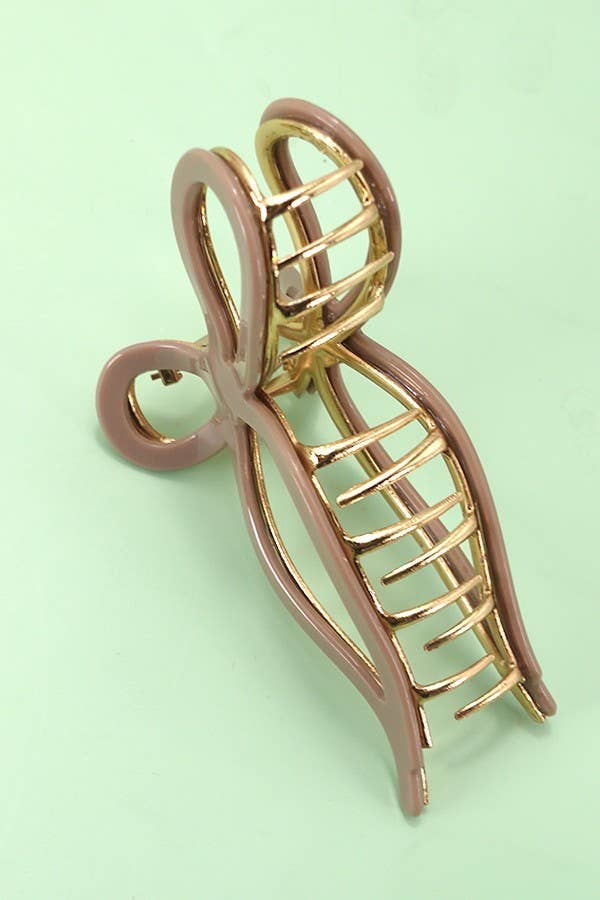 Brown Jumbo Bow Hair Claw Clip