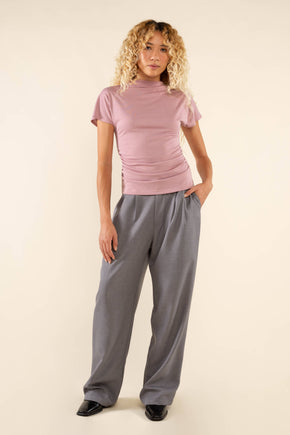 Plus Mauve Ruched Top