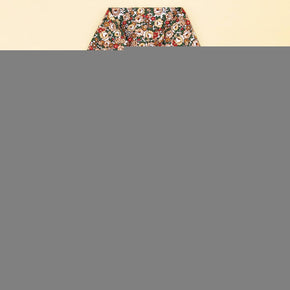 Khaki Chic Floral Letter Twilly Scarf