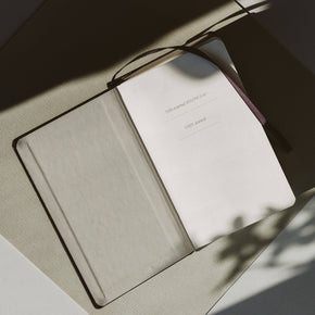 Black One Line A Day Fabric Journal