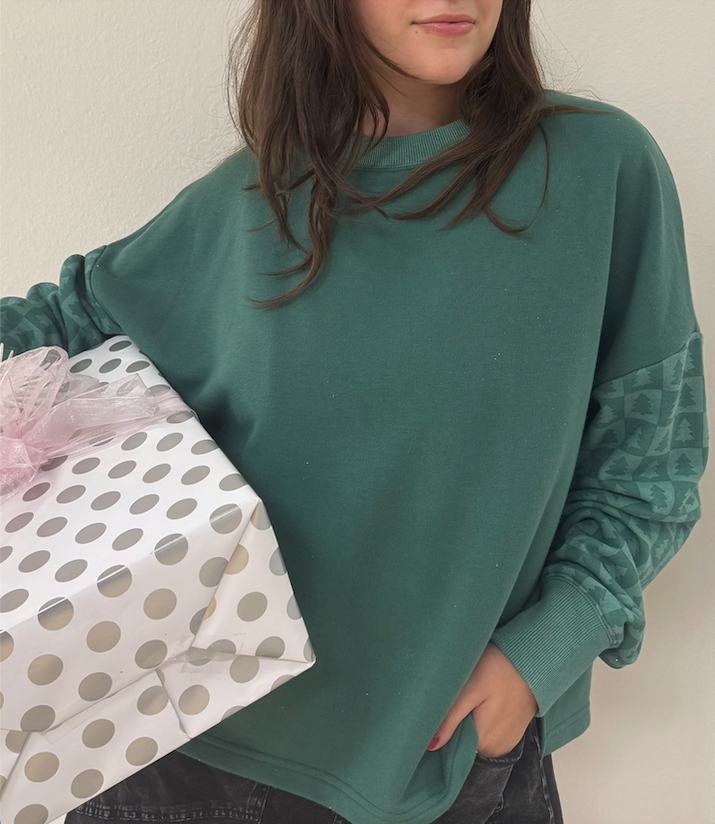 Green Holiday Tree Day Off Sweatshirt