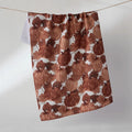 Orange Harvest Moon Tea Towel