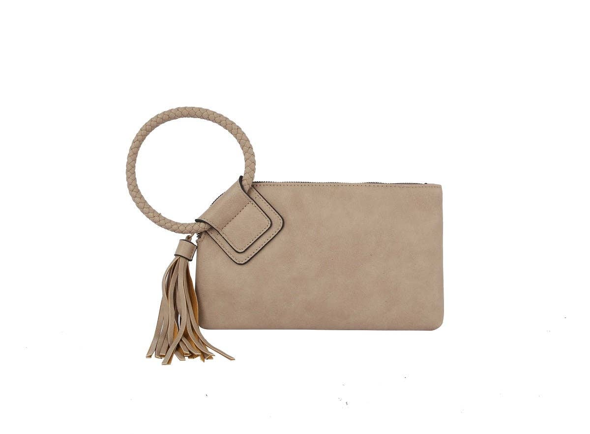 Olive Soft Vegan Leather Wristlet/Clutch