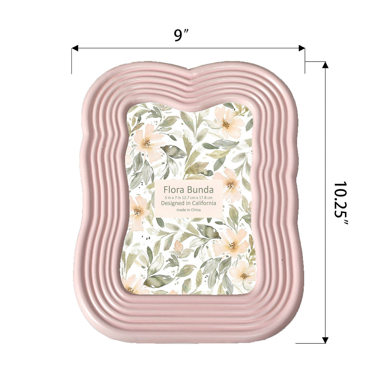 Peach Curves Ceramic Frame