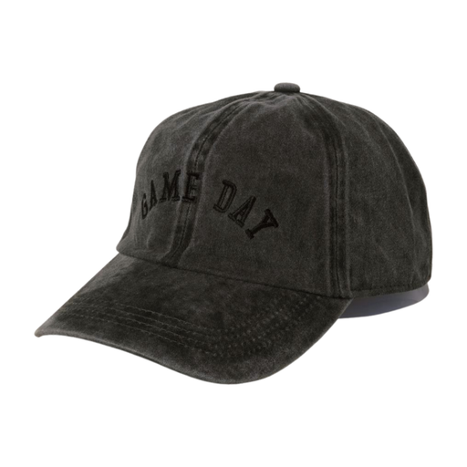 Washed Black Game Day Baseball Cap
