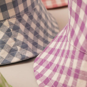 Purple Gingham Reversible Bucket Hat