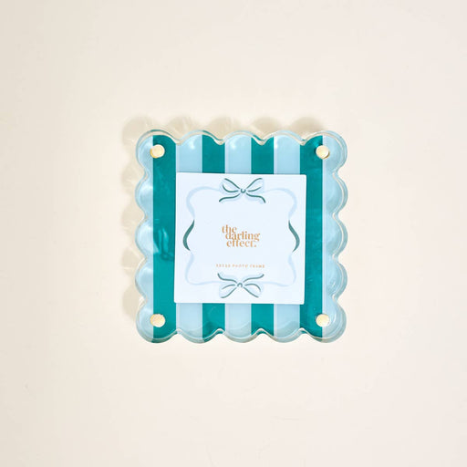 Sicily Stripes Teal Little Moments Acrylic Picture Frame